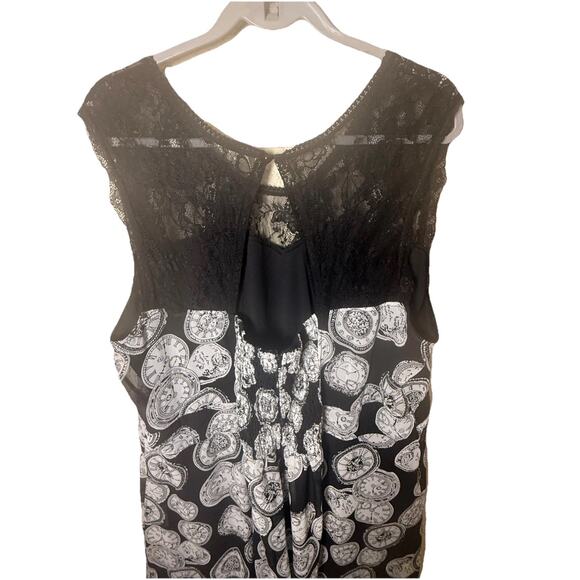 Tripp NYC Size 4X Plus 22 24 Clocks Black Lace Steampunk Dress Goth Whimsygoth - Picture 4 of 10